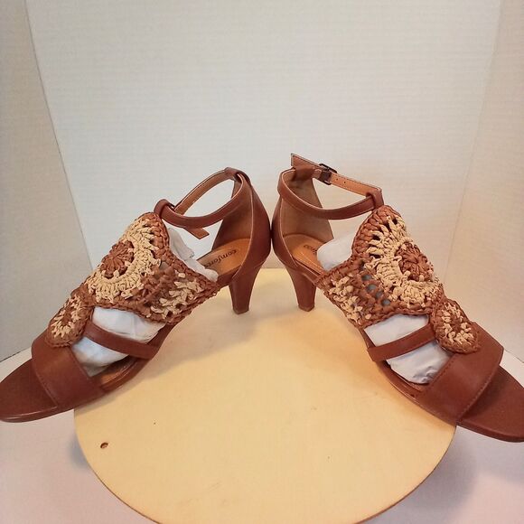 COMFORTVIEW Brown Woven Open Toe Women's Sandals Size 7M - Picture 10 of 13